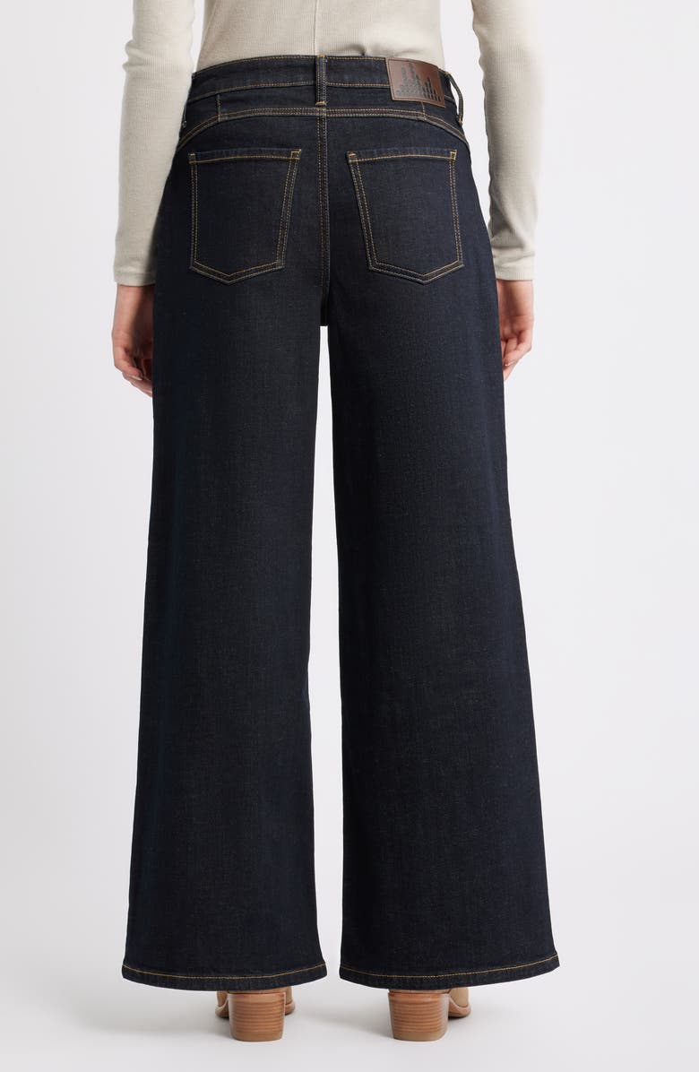 CITY BLUES Curve Yoke High Waist Wide Leg Jeans, Alternate, color, Indigo