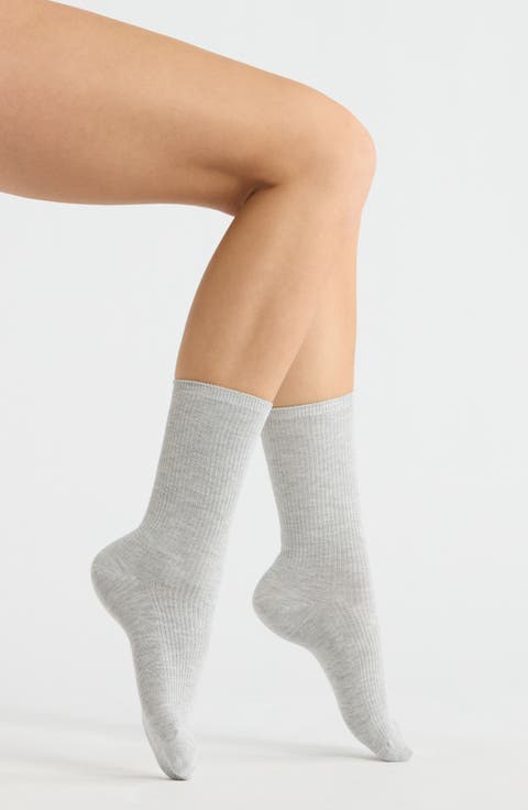 Everyday Rib Crew Socks