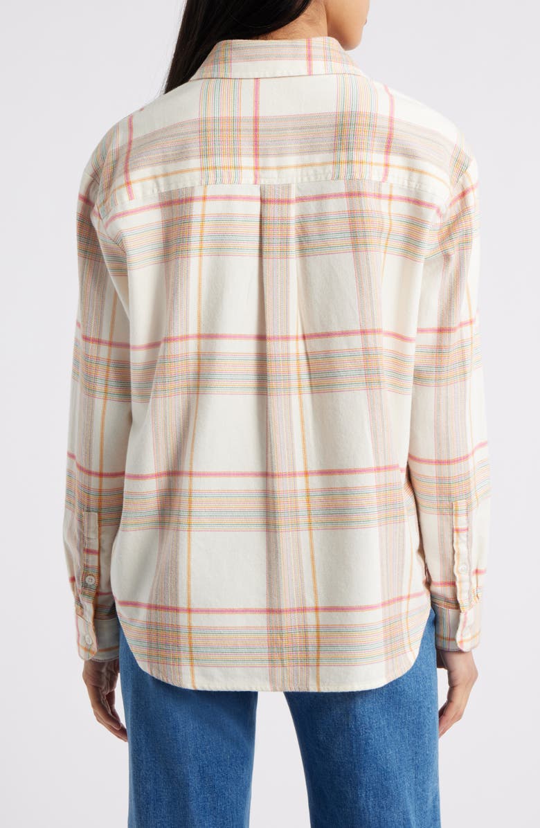 Pendleton Plaid Cotton Flannel Button-Up Shirt, Alternate, color, 