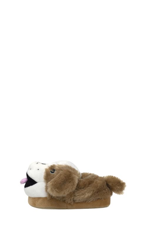 Robeez ® Kids' Rocky Puppy Faux Fur Slipper In Brown