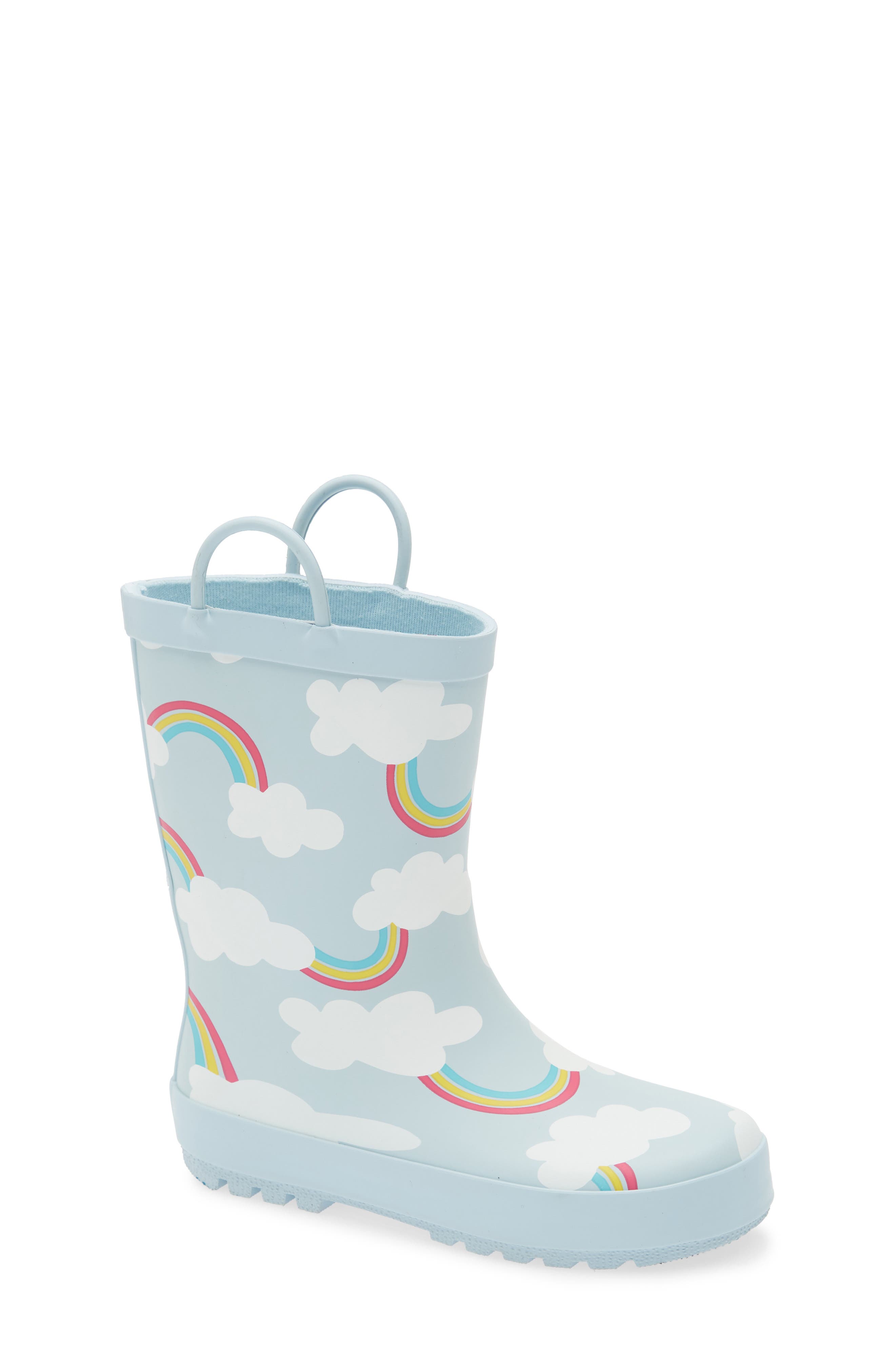 Tucker + Tate Kids' Rainbow Rain Boot, Main, color, Blue Multi