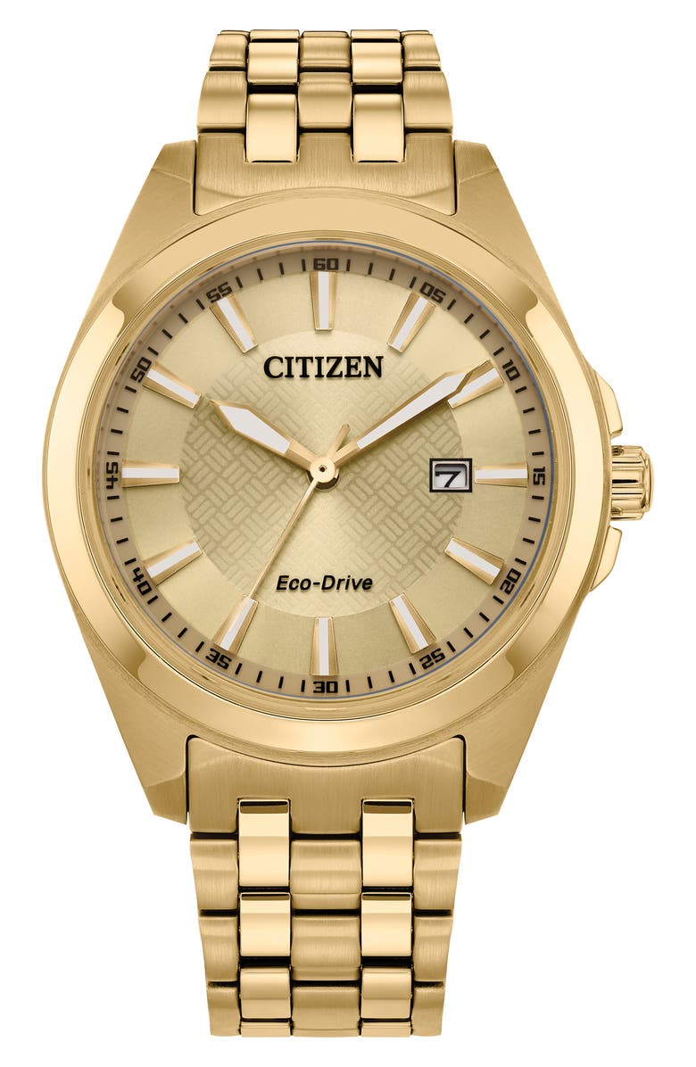 Citizen Classic Peyten Eco-Drive Bracelet Watch, 41mm x 9.59mm, Main, color, Gold-Tone