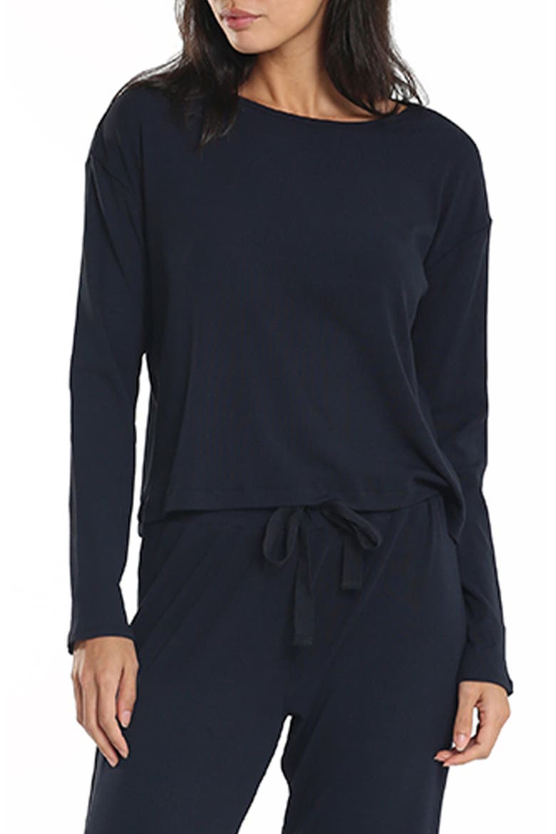Luxe Rib Pajamas, Main, color, BLACK