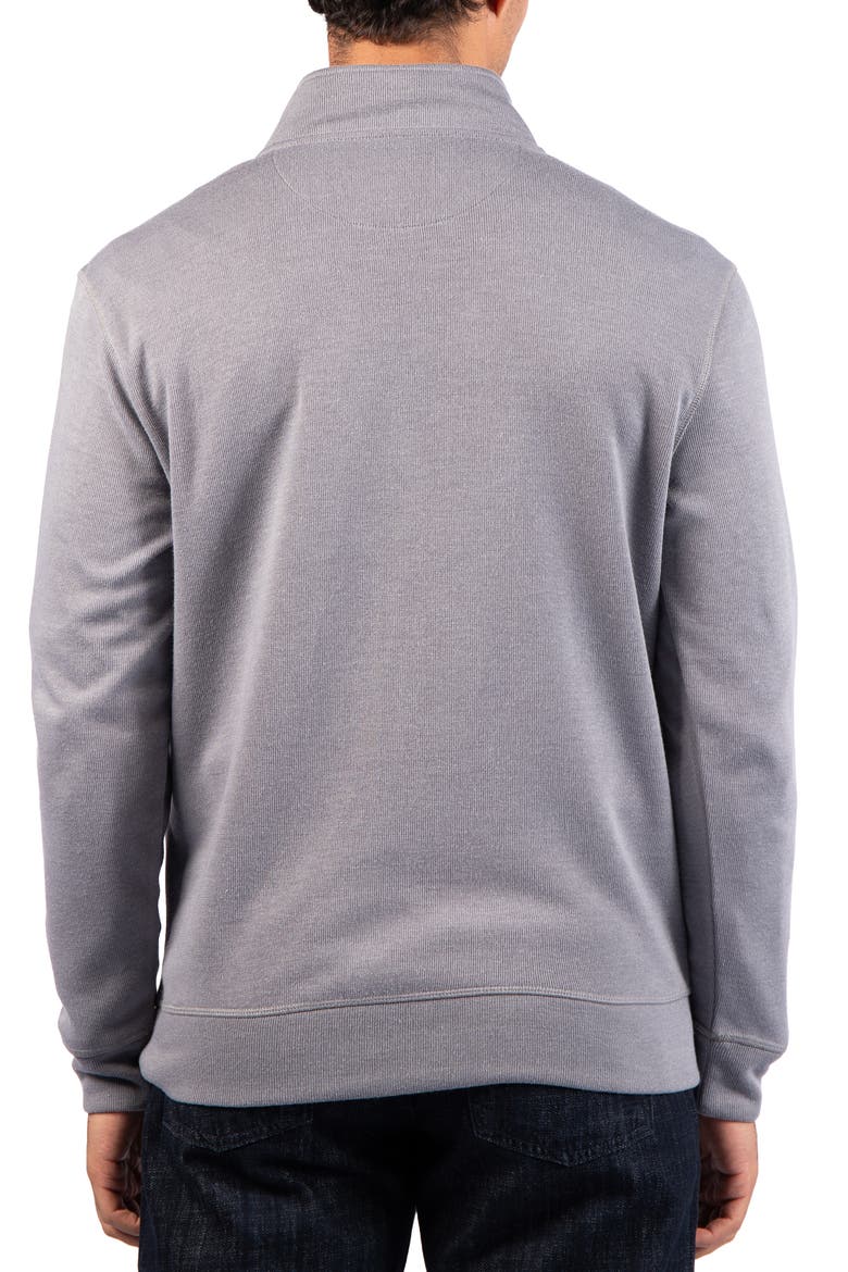 French Rib Quarter Zip Sweater, Alternate, color, GRAY