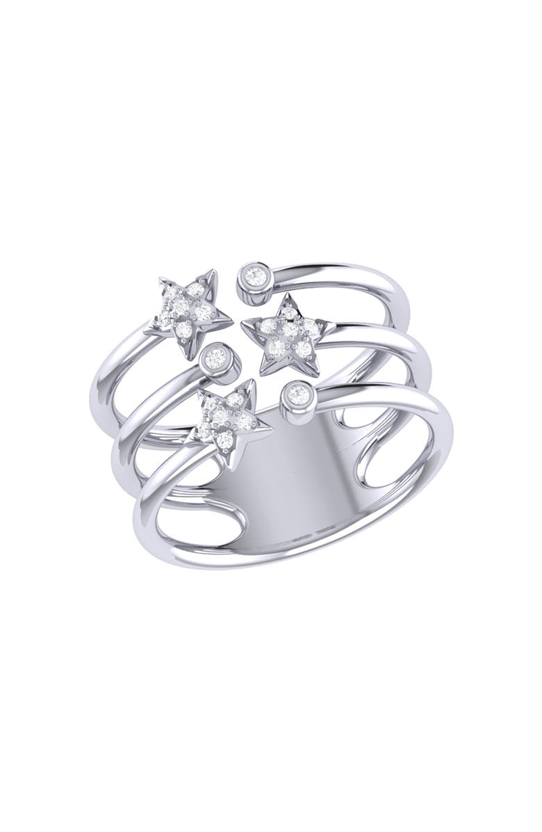 LuvMyJewelry Dreamer Dazzle Star Bezel Diamond Ring - 0.12ct., Main, color, 