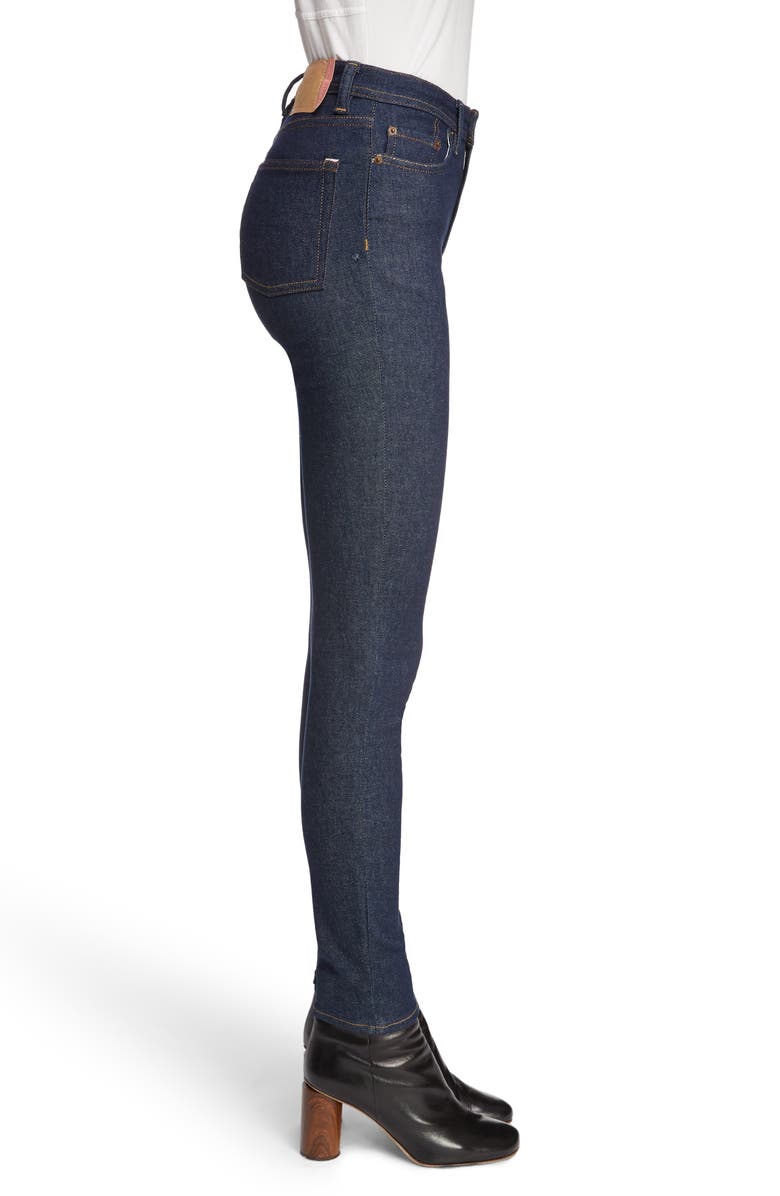 Acne Studios Peg High Waist Skinny Jeans, Alternate, color,