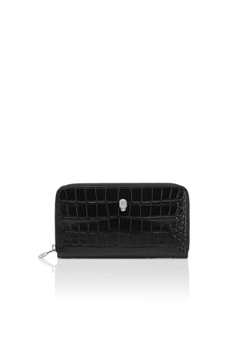 Mid-Zip Wallet Cocco Women, Main, color, black