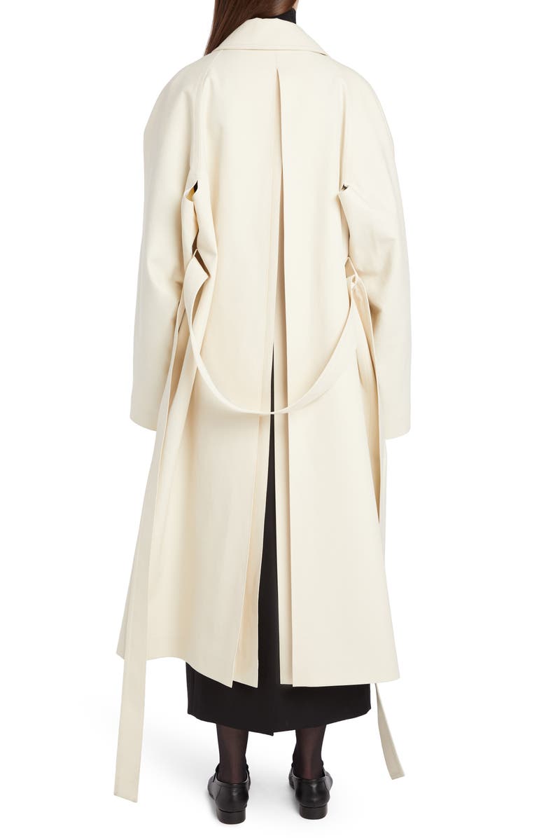 The Row Maia Oversize Bonded Wool & Cotton Trench Coat, Alternate, color, 