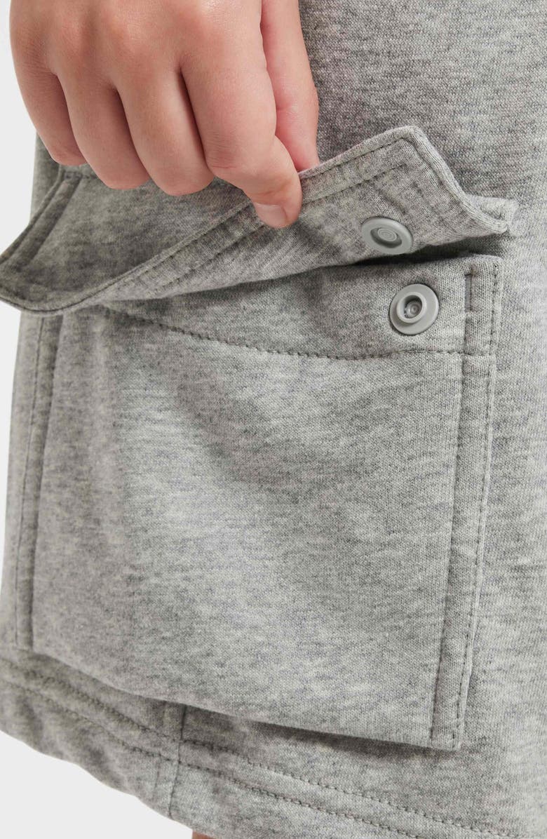 Nike Kids' Club Cargo Sweat Shorts, Alternate, color, Dark Grey Heather/ Grey/ White