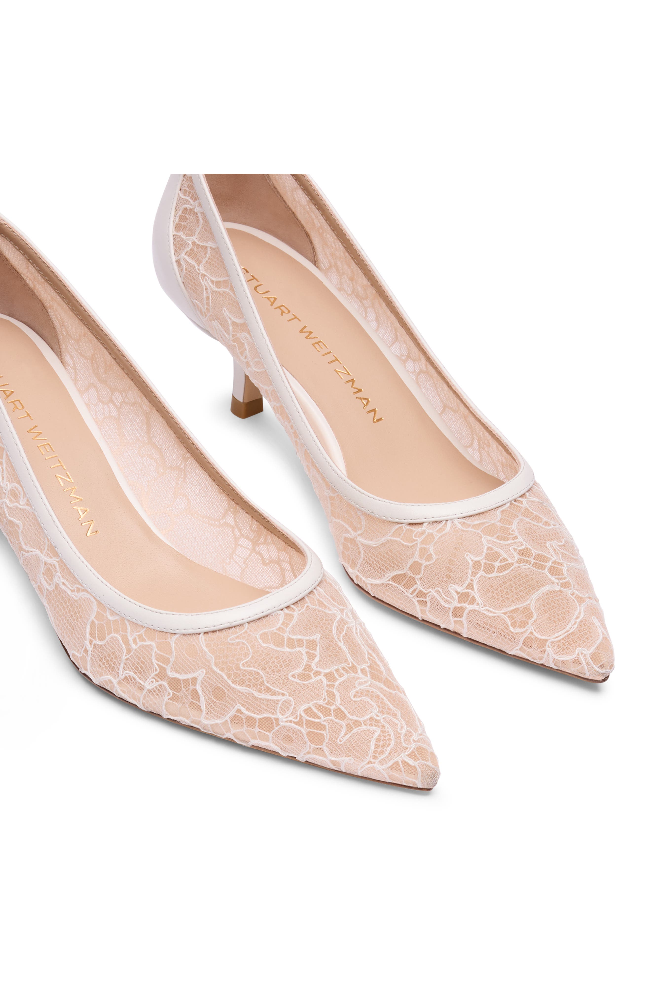 Stuart Weitzman Stuart Power 50 Pump, Alternate, color, Blanco/ Beige/ Blanco