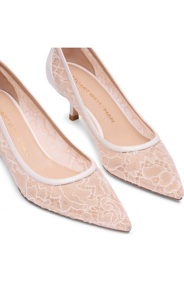 Stuart Weitzman Stuart Power 50 Pump, Alternate, color, Blanco/ Beige/ Blanco