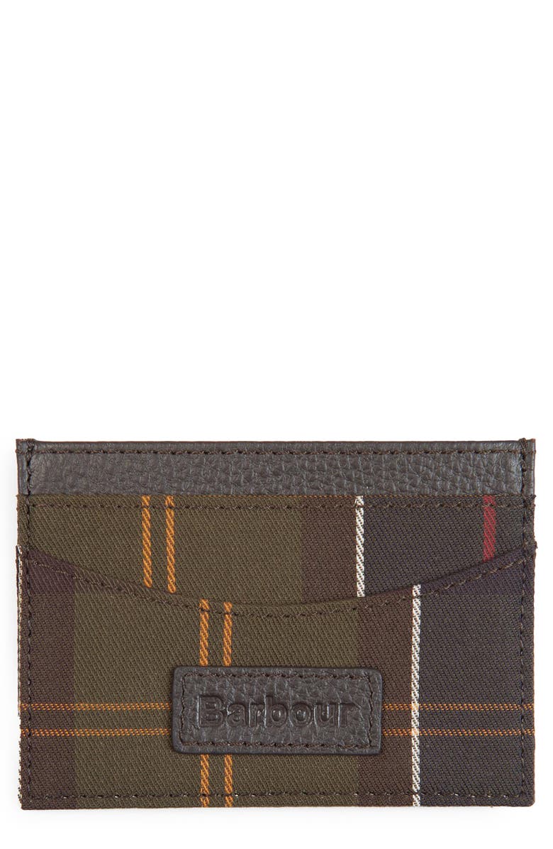 Barbour Tartan Plaid Card Holder, Main, color, 