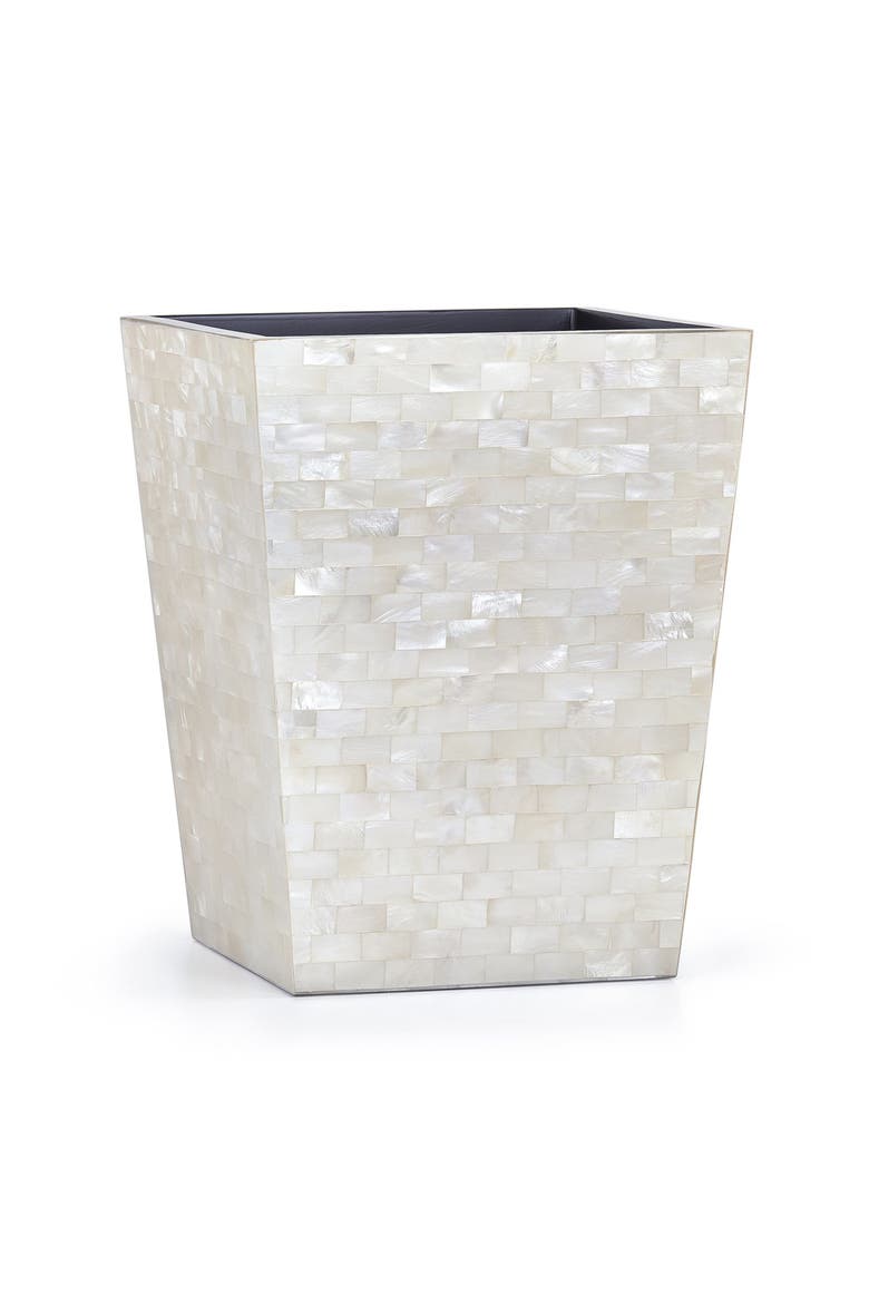 White Agate Waste Basket, Main, color, IVORY