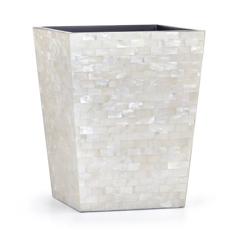 White Agate Waste Basket