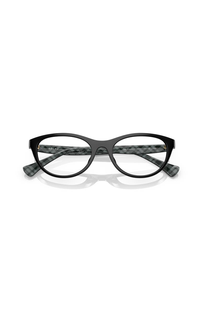 RALPH 53mm Oval optical glasses, Alternate, color, Black