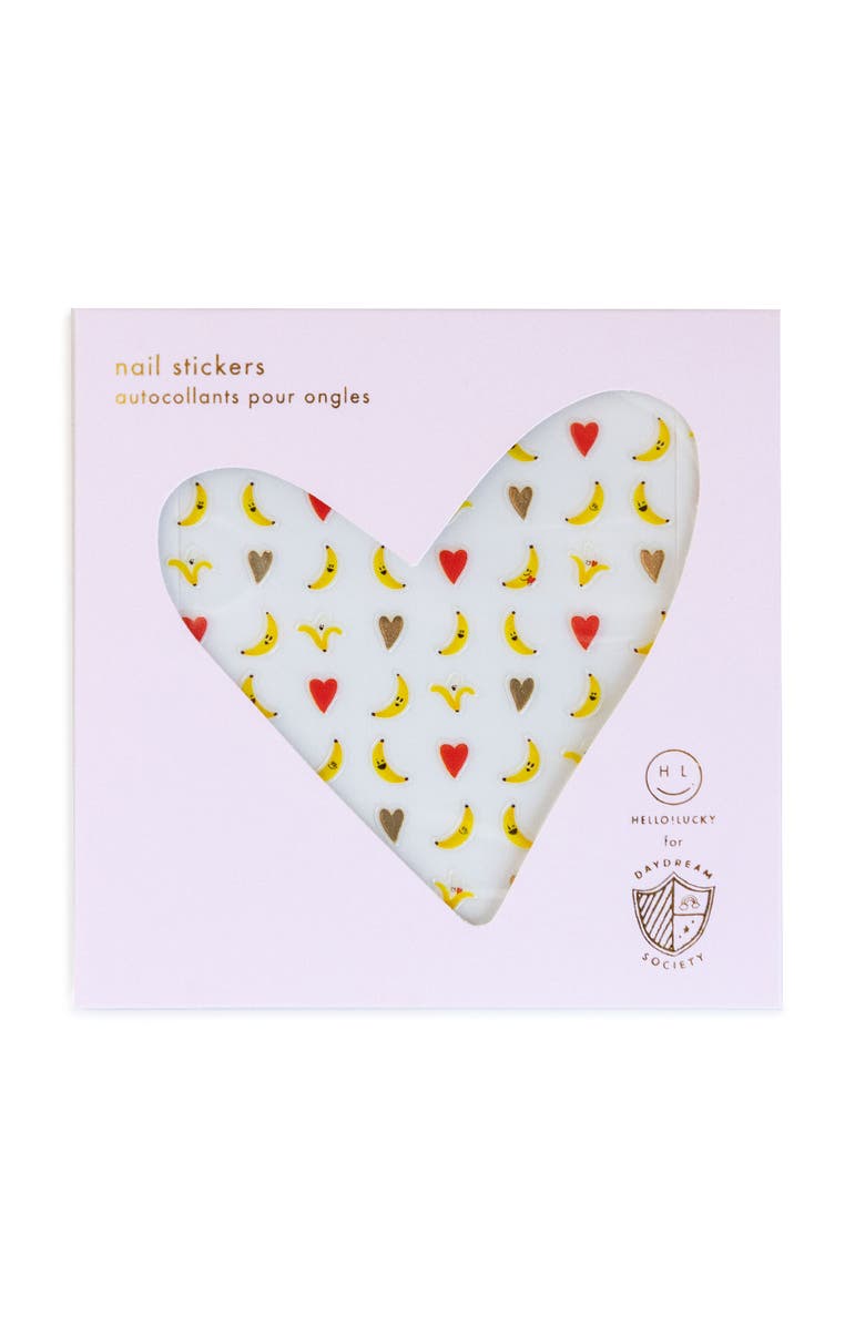 Daydream Society Bananas For You Valentine's Day Nail Stickers, Main, color, Assorted Pre-Pack