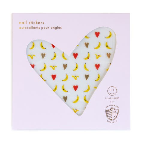 Bananas For You Valentine's Day Nail Stickers