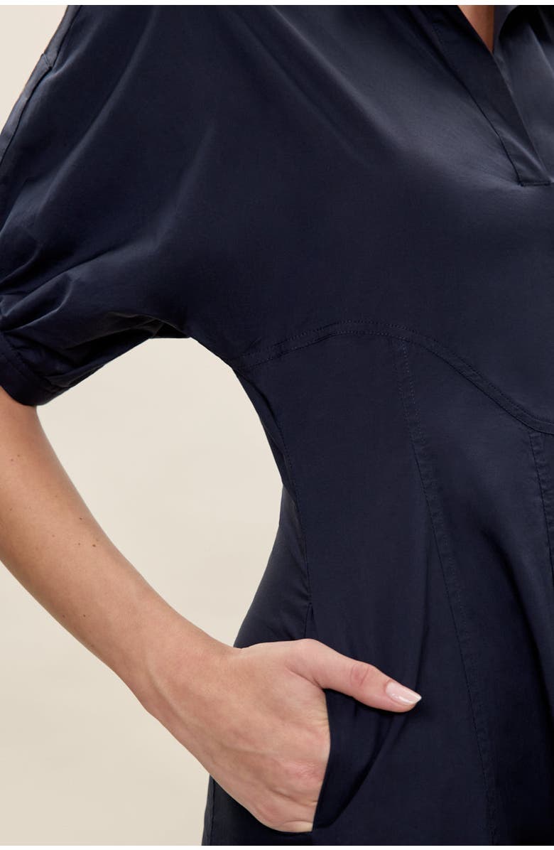 Rebecca Taylor Aisley Poplin Dress, Alternate, color, Navy