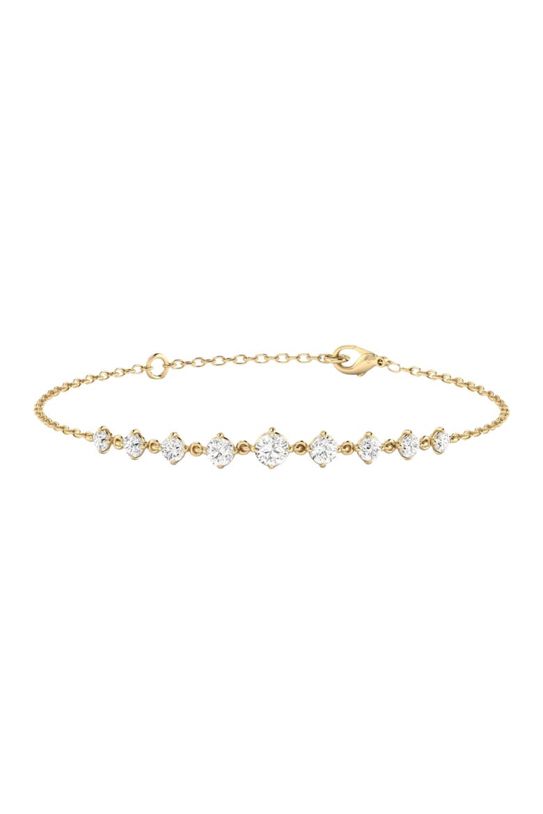 Starlight Graduated Chain Bracelet Lab Diamond in 14K Gold, Main, color, Yellow Gold