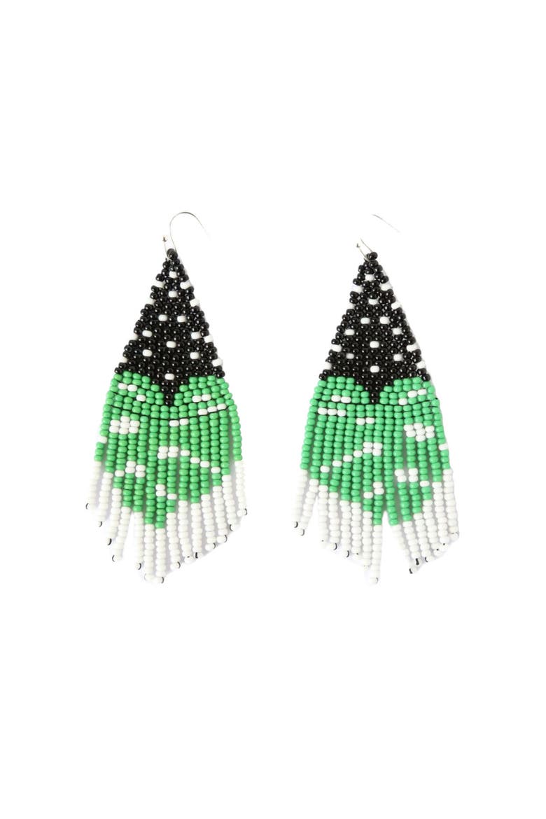 White Monstera Earrings, Main, color, White