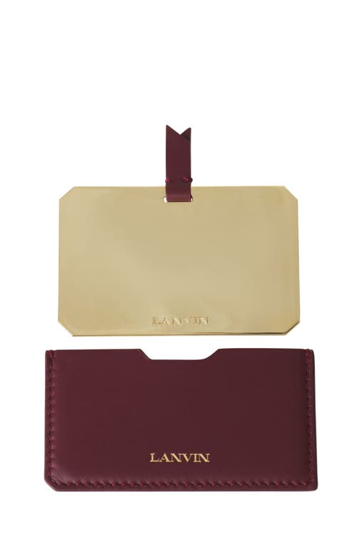 Lanvin Leather Mirror Holder In Brown