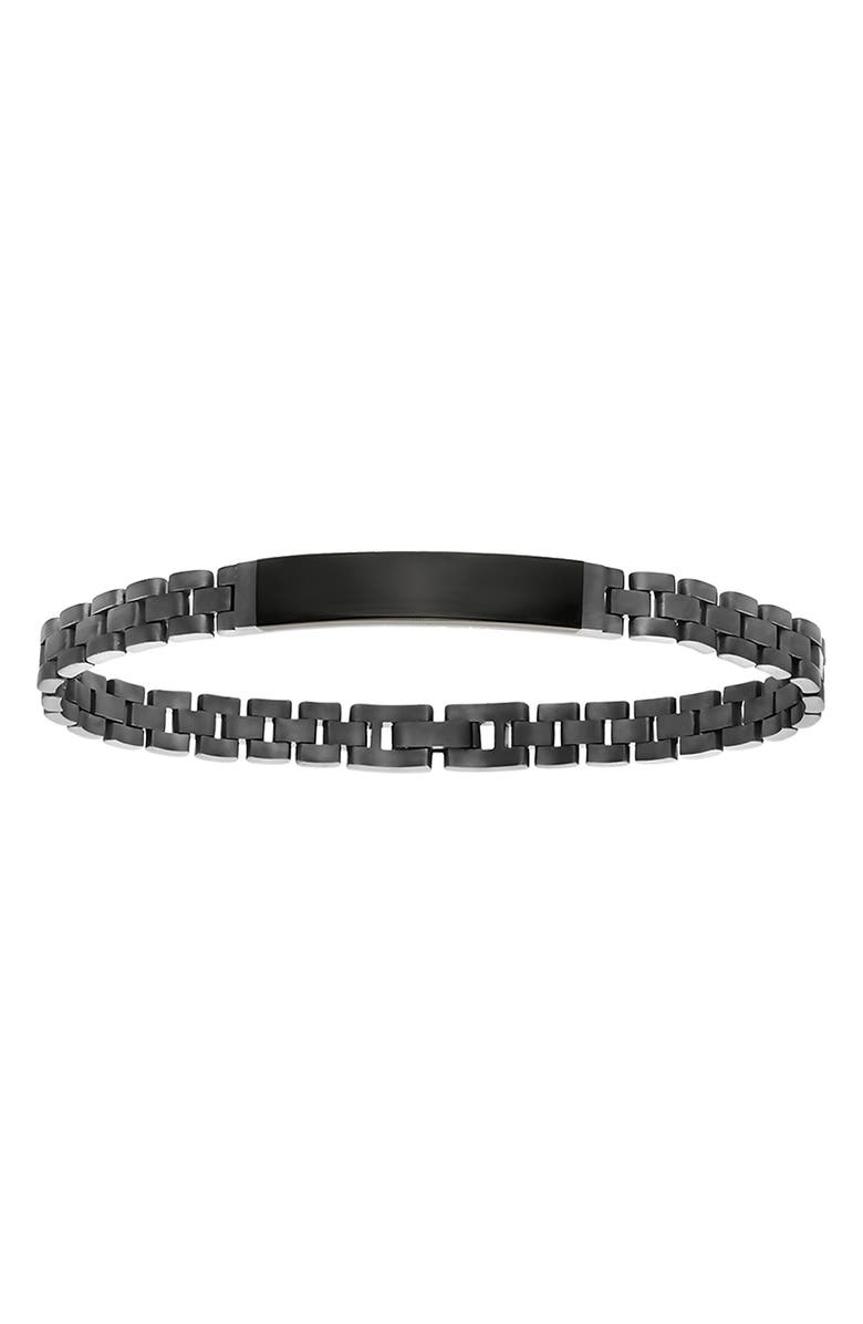 EFFY Black Sterling Silver Onyx Bar Chain Bracelet, Alternate, color, 