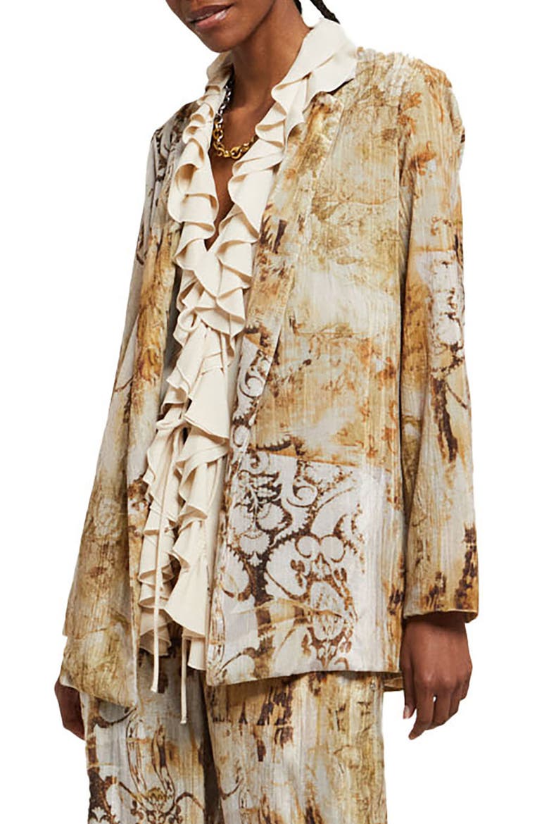Patterned Blazer, Main, color, Beige