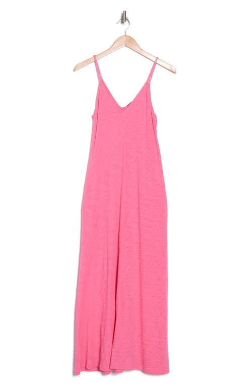 Atm Anthony Thomas Melillo Slub Jersey Maxi Slipdress In Pink