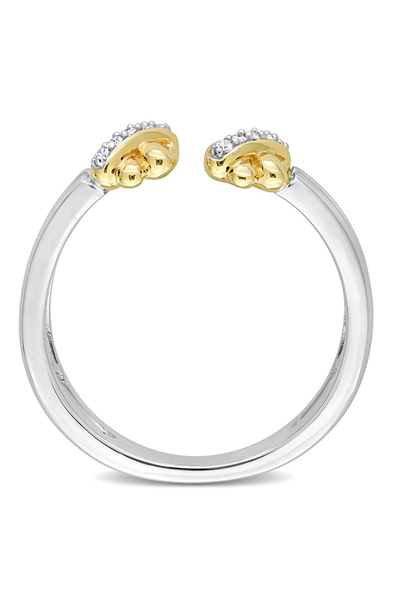 Julianna B. Diamond Crossover Open Ring 14k, Alternate, color, White Gold