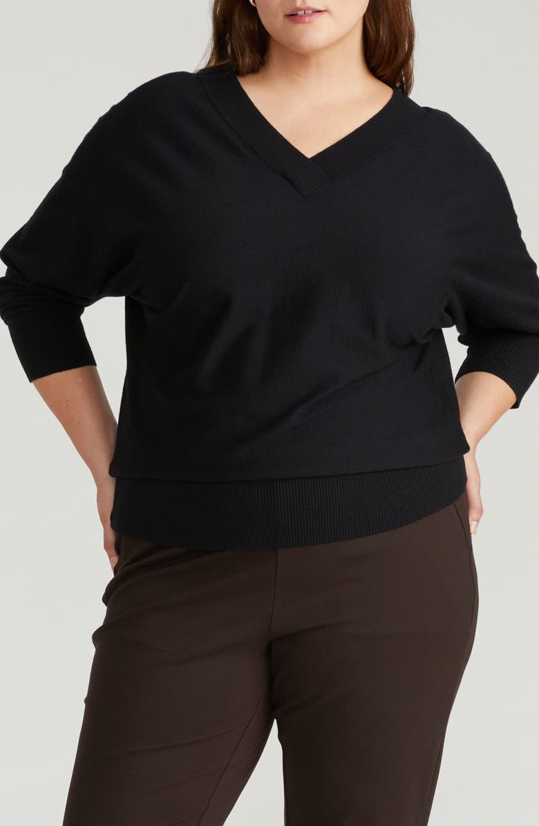 Universal Standard Savvy Sweater, Main, color, Black