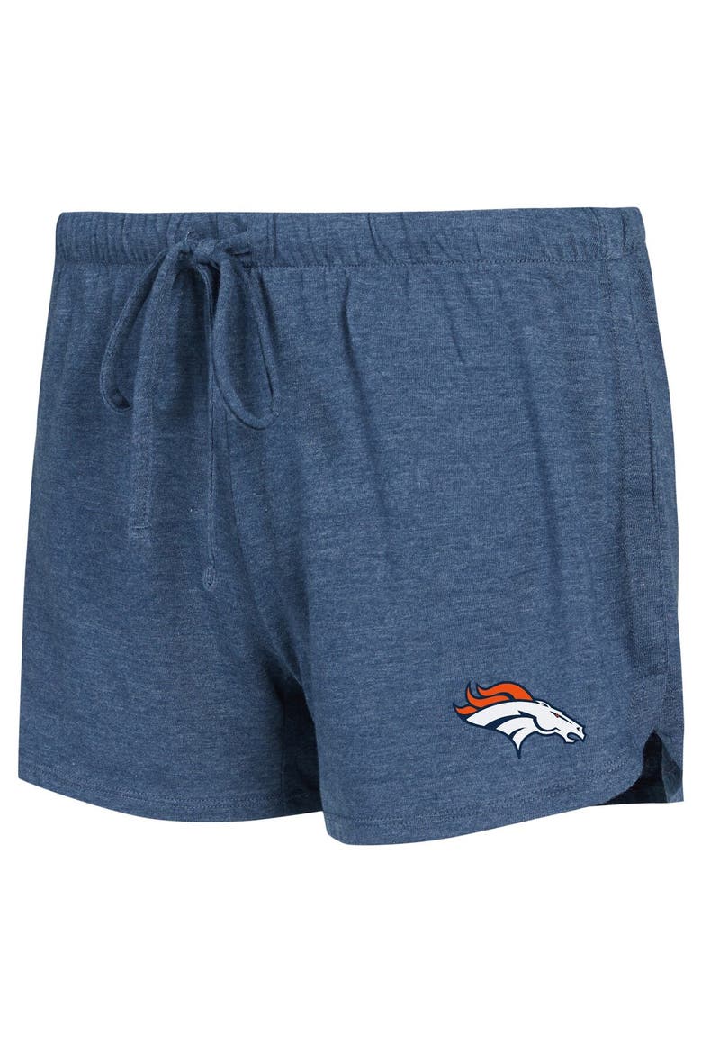 Women's Concepts Sport Navy/Orange Denver Broncos Raglan Long Sleeve T-Shirt & Shorts Lounge Set, Alternate, color, Navy