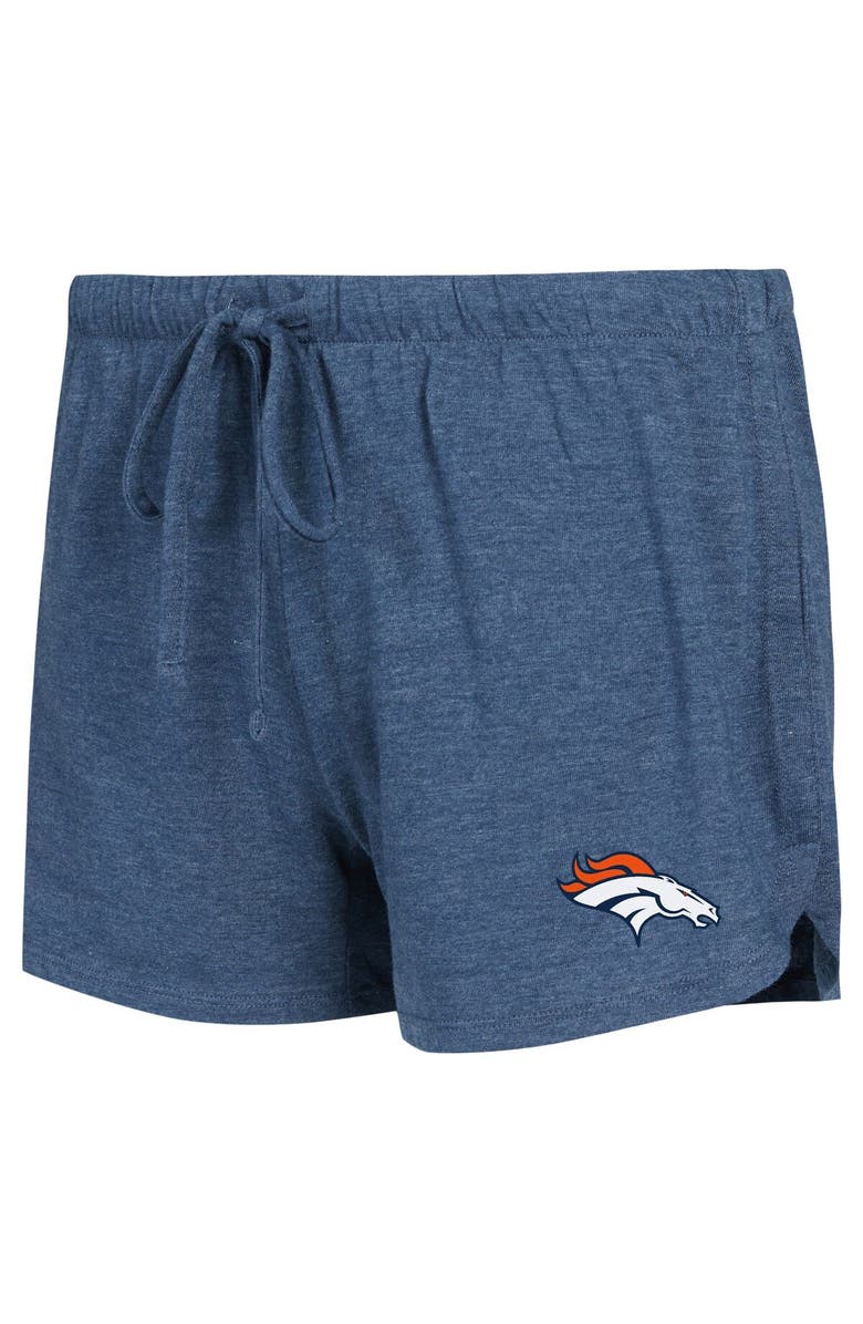 CONCEPTS SPORT Women's Concepts Sport Navy/Orange Denver Broncos Raglan Long Sleeve T-Shirt & Shorts Lounge Set, Alternate, color,