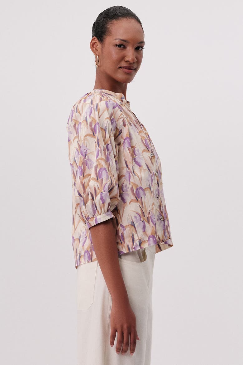 Mandy V Neck Short Sleeve Shirt, Alternate, color, Multi Color