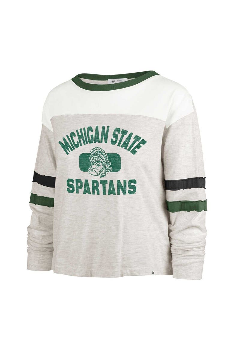 Women's '47 Oatmeal Michigan State Spartans Vault All Class Lena Long Sleeve T-Shirt, Alternate, color, Oatmeal