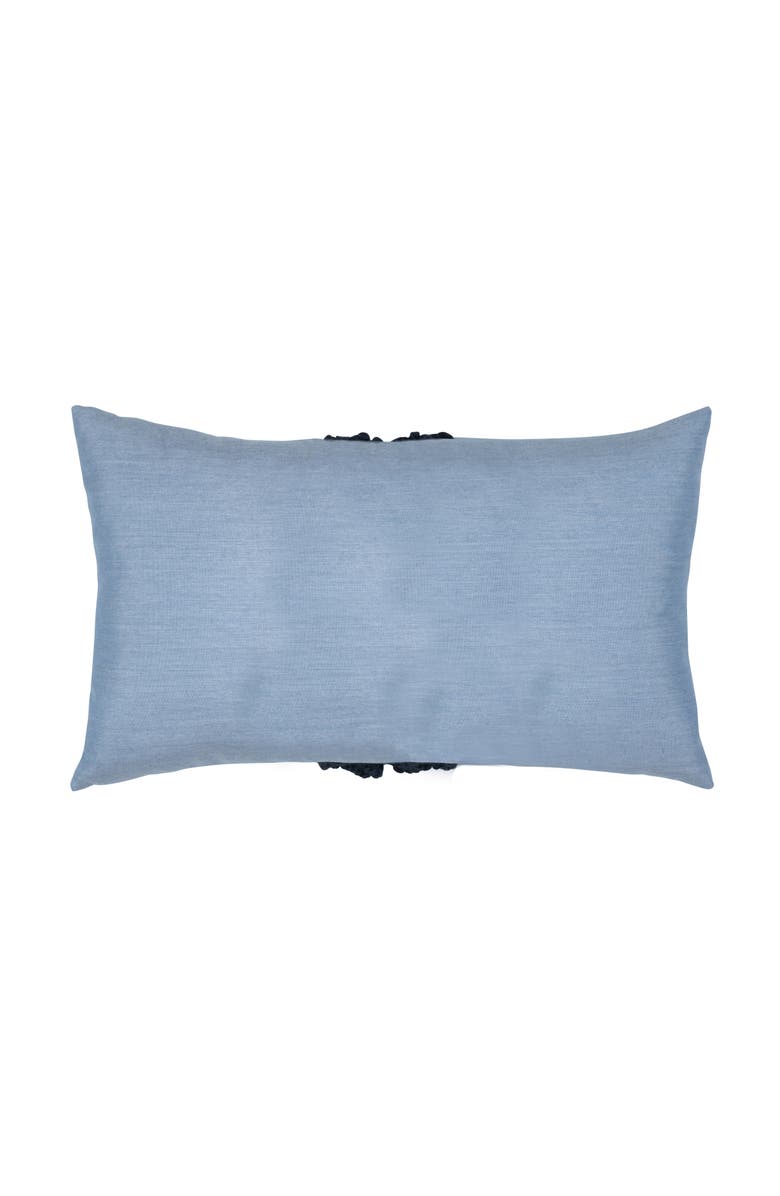 Elaine Smith Palomar Handknotted Macrame Indoor & Outdoor Woven Accent Pillow, Alternate, color, Indigo