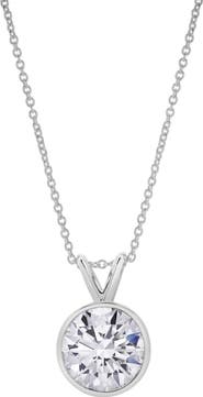 LuvMyJewelry Astral 14K Gold Round Lab Grown Diamond Pendant - 3 Ct
