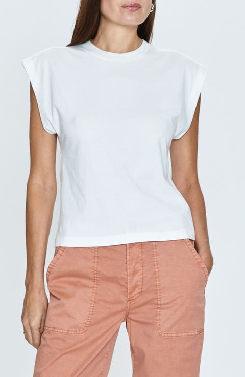 Marina Extended Shoulder Cotton T-Shirt