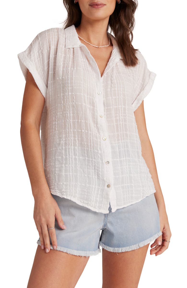 Bella Dahl Cap Sleeve Button-Up Top, Main, color, 