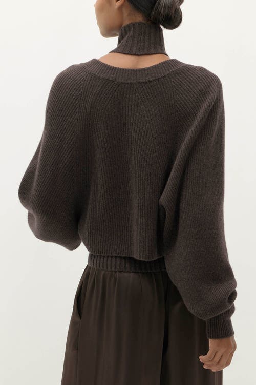 Naked Cashmere Antoinette Ribbed Cashmere Shrug In Brown