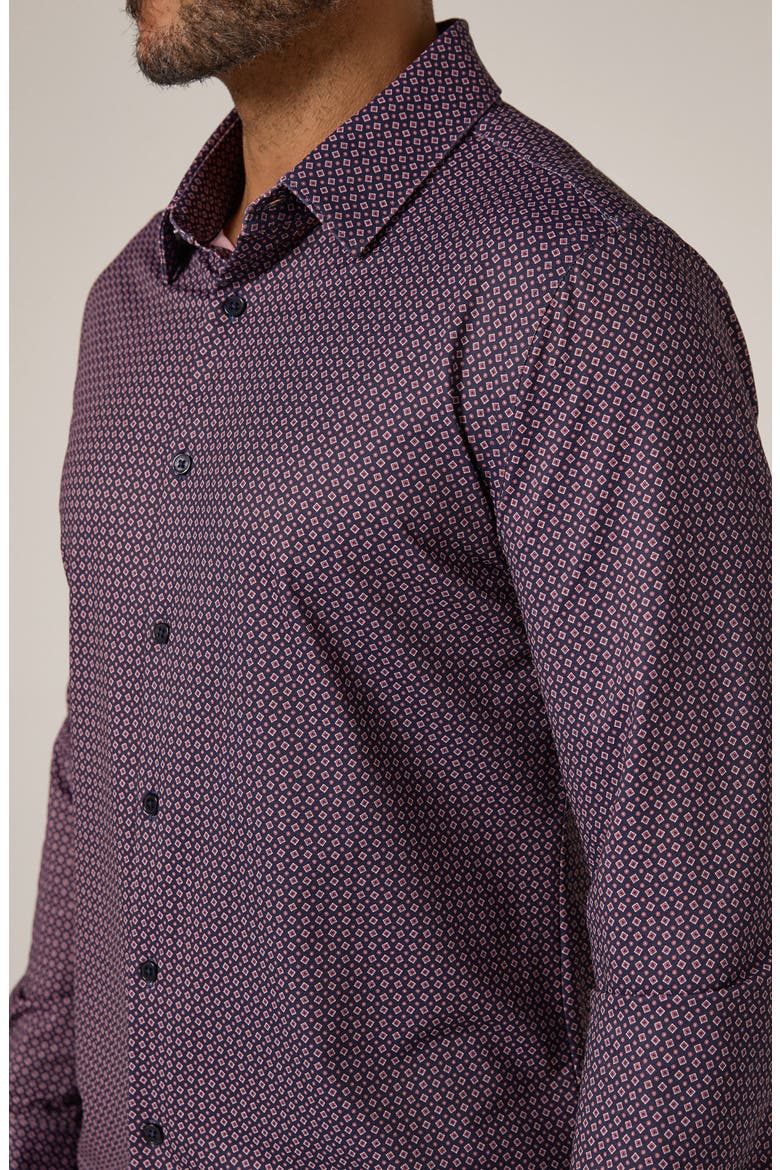 Warren Wrinkle Resistant Performance Button-Up Shirt, Alternate, color, CORAL