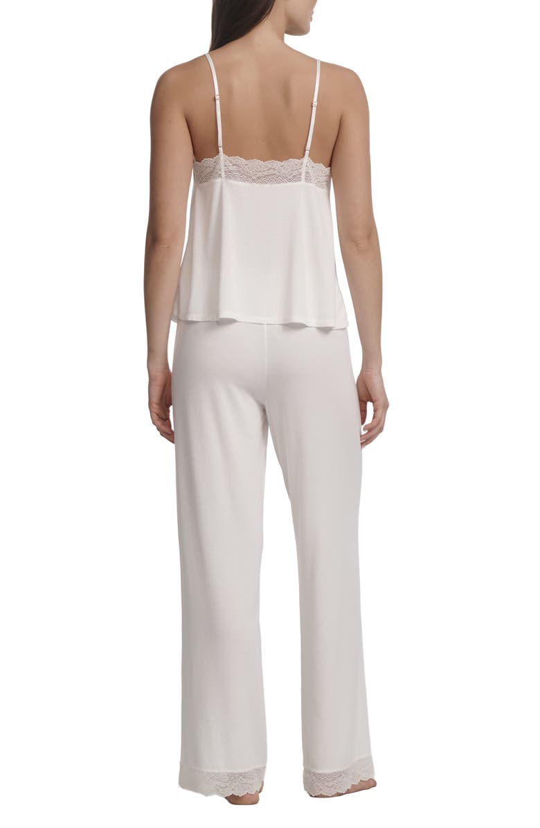 Eberjey Lara Long Pajamas, Alternate, color, Ivory