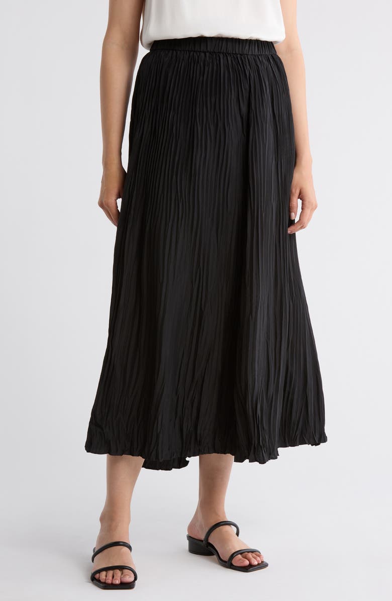 Eileen Fisher Silk Pleated Maxi Skirt, Main, color, 