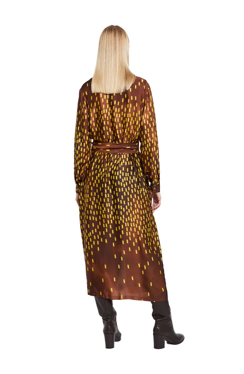 ottod'Ame Viscose Long Chemisier With Sash, Alternate, color, Brown