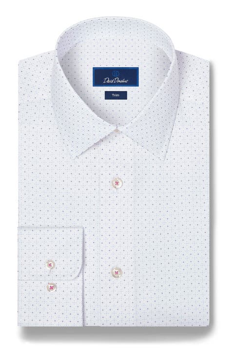 Trim Fit Stretch Micro Neat Dress Shirt
