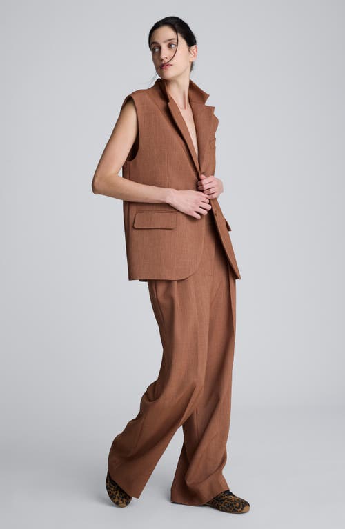 Kenneth Cole Oversize Vest In Brown