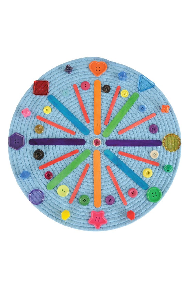 Kaplan Early Learning Company Flex Spot Woven Mat - Blue - Set of 6, Alternate, color, Blue