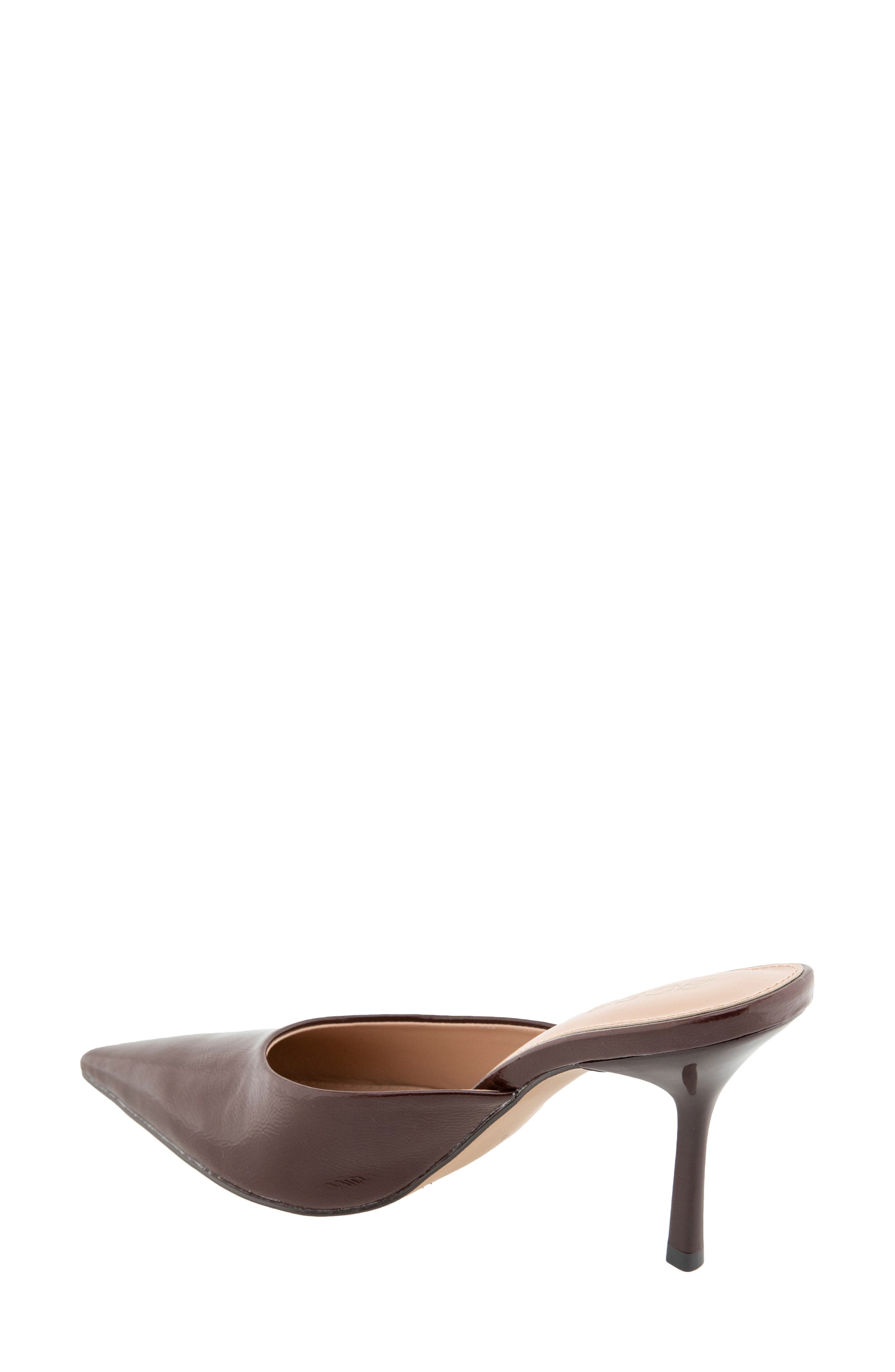 Nixxa Pointed Toe Mule, Alternate, color, DARK BROWN PU