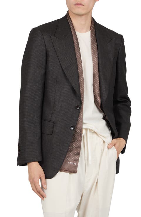 Shelton Check Wool, Silk & Linen Blazer