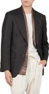 TOM FORD Shelton Check Wool, Silk & Linen Blazer