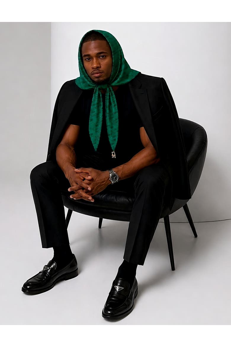 DM Logo Versa Scarf with logo hardware, Alternate, color, Green